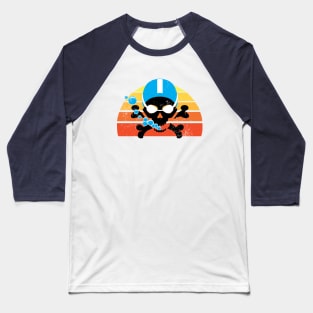 Retro Swim Skull 2 Baseball T-Shirt